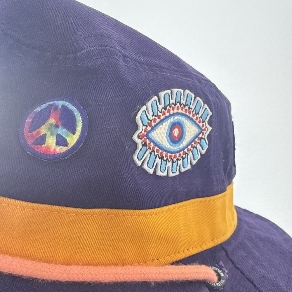 Vintage Val Surf Purple Bucket Hat Retro California Surf Skate Sun Sand Beach - Picture 3 of 7